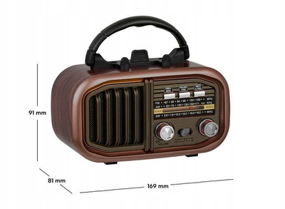 Radio alarm me orë, tuner FM, ekran i madh LED, i zi