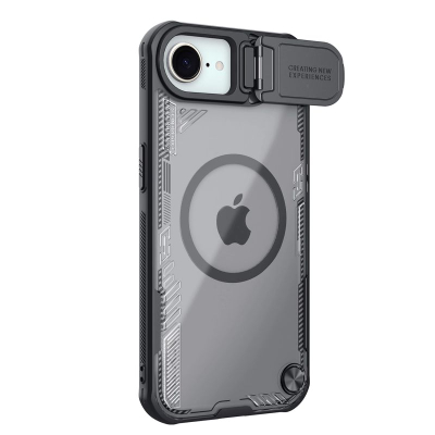Mbulesë telefoni Nillkin Iceblade Prop Magnetic, për iPhone 16e, MagSafe, me kapak kamere, e zezë