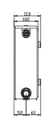 Radiator dekorativ Stelrad Planar tip 22, 50 x 120 cm, i bardhë