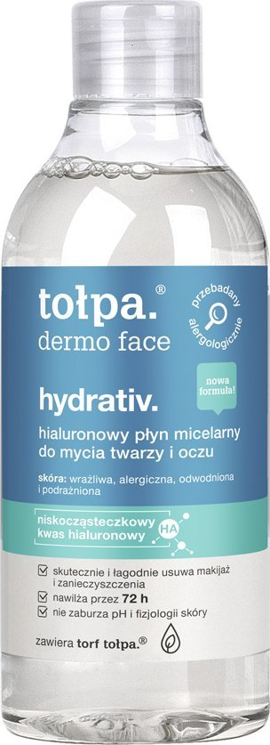 Ujë micelar Tołpa Dermo Face Hydrativ, për fytyrë dhe sy, 400 ml