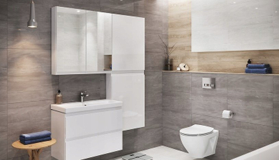 Lavaman mobilje Cersanit Moduo Slim EcoBox, 80x38 cm, i bardhë