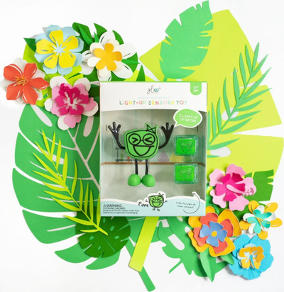 Lodër me ndjesi Glo Pals Character Pack Green, me drita LED, jeshile