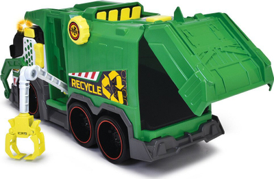 Lodër kamion plehrash Dickie Garbage Truck, 39 cm, me dritë dhe tinguj, shumëngjyrëshe
