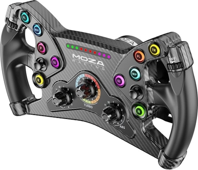 Timon lojrash MOZA Racing KS Formula RS047, fibra karboni, me butona programueshëm, i zi