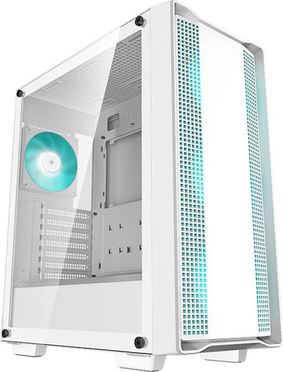 Kuti PC Deepcool CC560 V2, mid tower, xham i kalitur, e bardhë