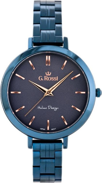 Orë dore G. Rossi 11389B-6F3, kuarc, WR30, blu vjollcë