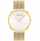 Orë dore Calvin Klein Sculptural 25200246, çelik inox, rrip Milanese, ngjyrë ari