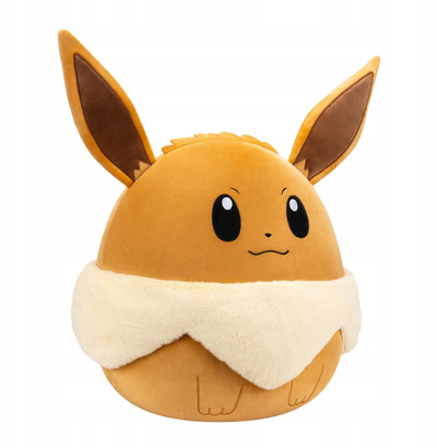 Плишана играчка Squishmallows Pokemon Eevee, 20\", џамбо, кафеава
