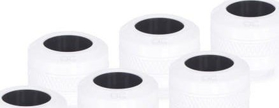 Lidhës për HardTube Alphacool Eiszapfen PRO, 13mm, G1/4, set 6 copë, të bardhë