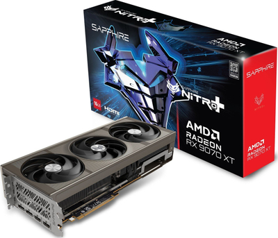 Kарта графичка Sapphire AMD Radeon RX 9070 XT NITRO+, 16GB GDDR6, Tri-X ладење, црна