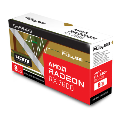 Графичка картичка Sapphire Pulse Radeon RX 7600 Gaming OC 8GB GDDR6