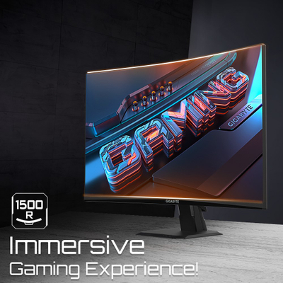 Monitor Gigabyte GS27FC, 27", Full HD, 1500R, 180Hz, i zi
