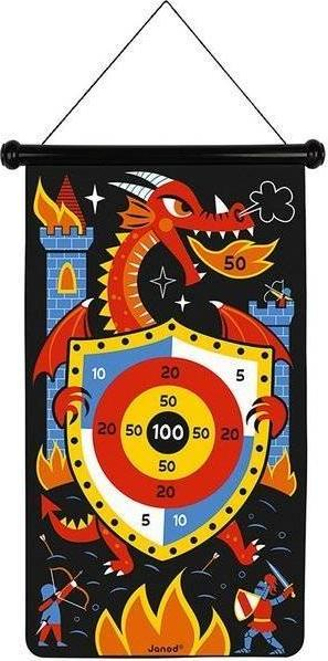 Loja me dart magnetik Janod Dragons, shenjëster me dy anë, për kalamaj 4+