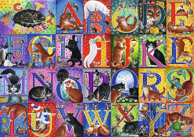 Puzzle Trefl Cat's Alphabet, 500 copa, shumëngjyrësh