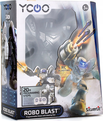 Robot lodër SilverLit YCOO Robo Blast Black, me telekomandë, me gjuajtje, XXL, i zi