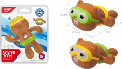 Lodër me ujë Huanger Water Toy Bear, me mekanizëm me rrotullim, 18m+, shumëngjyrëshe