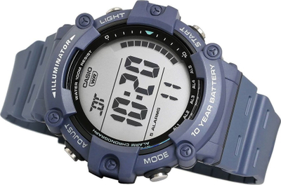 Ore digjitale Casio AE1500WH-2, ekran i gjerë LCD, mban ujë 100m, blu
