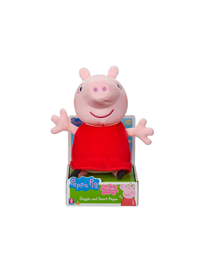 Lodër pelush Peppa Pig Laughs and Snorts, 20 cm, me tinguj, rozë