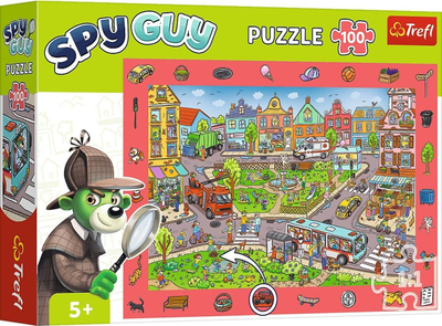 Puzzle me figura TREFL Spy Guy City, 100 pjesë, shumëngjyrësh