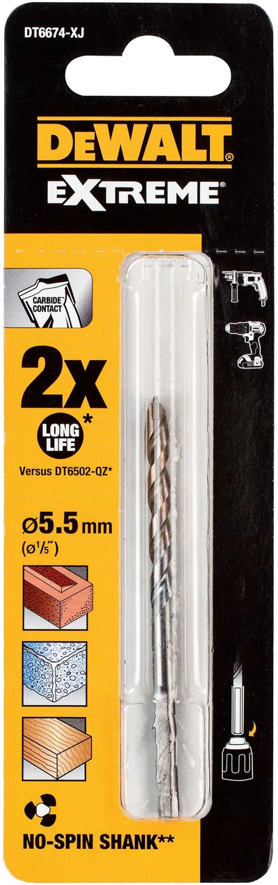 Frezë murature DeWalt Extreme, 5.5mm, 85mm