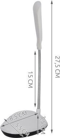 Llambë tavoline RoGer Mini Desk Lamp, LED, qafë fleksibile, e bardhë