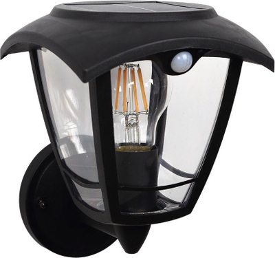 Lampë muri diellore LED V-TAC, 300lm, IP44, e zezë