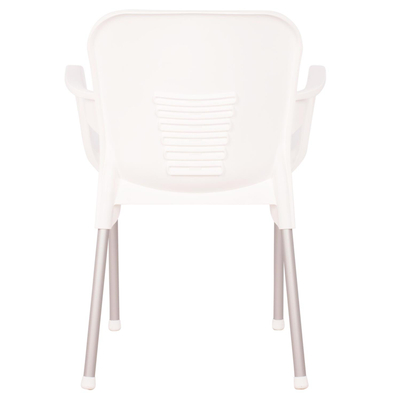 Karrige PP KareK me këmbë alumini 59×58×81 cm (HM5592.01), bardhë