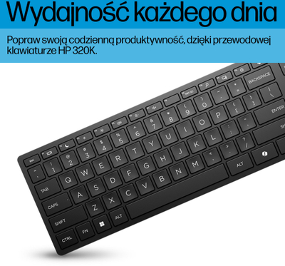 Tastierë HP Desktop 320K, USB, hungarisht, e zezë