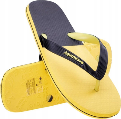 Flip-flop për burra Aquawave Roboor, taban EVA, rripa PVC, verdh e zi