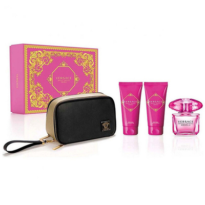 Set Versace Bright Crystal Absolu - EDP 90 ml + losion për trup 100 ml + xhel dushi 100 ml + çantë kozmetike