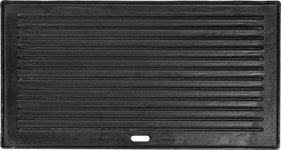 Plakë grili Yato prej gize Cast Iron Plate 41x22, 2 në 1, e zezë