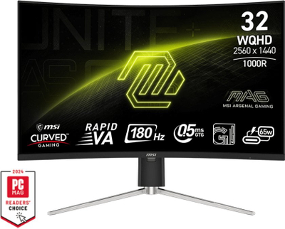 Monitor MSI MAG 325CQRF QD E2, 31.5", QHD, i zi