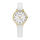 Orë dore për kalamaj Paul Lorens PL12491A2-3C2-2, quartz, rrip lëkure, e bardhë