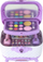Set lodër grimi Leantoys Purple Beauty Suitcase, me valixhe, për kalamaj, vjollcë