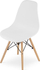 Set karrigesh Osaka Chair, polipropilen, këmbë dru ahu, e bardhë