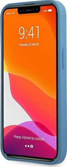 Mbulesë telefoni Guess GUHCP13S4GMRBL për iPhone 13 mini 5.4\", me unazë, blu