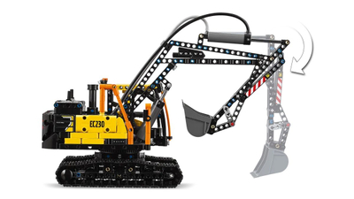 Set lodër LEGO Technic Volvo FMX Truck dhe EC230 Electric Excavator, makineri ndërtimi, shumëngjyrësh