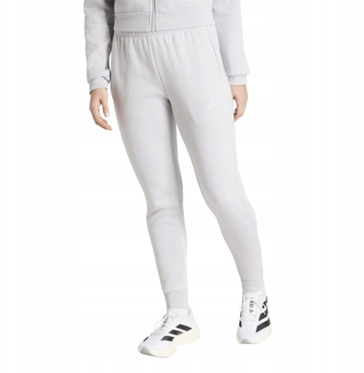 Pantallona dres për goca Adidas Entrada 22, fleece, me bel me lidhëse, gri e hapur