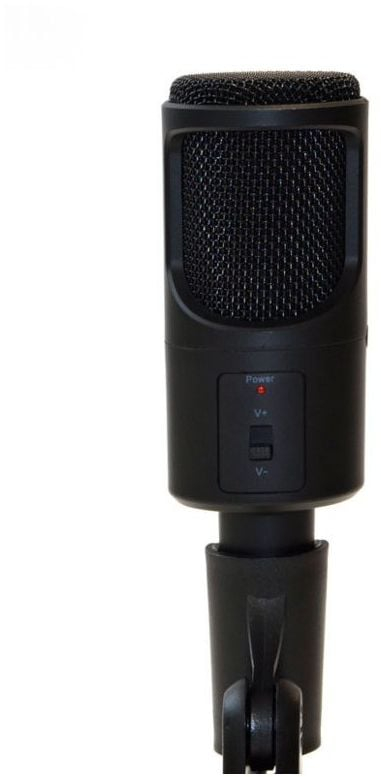 USB гејминг микрофон Hiro Milo, со трипод, намалување на шум, црн