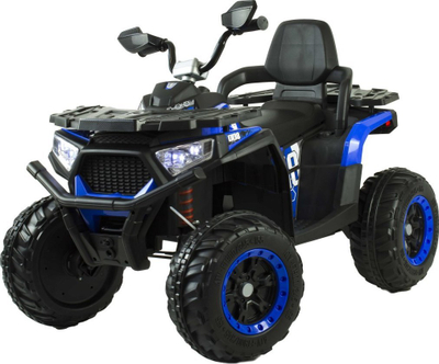 Quad elektrik për kalamaj 4x4, me telekomandë, LED, Bluetooth, blu me zi