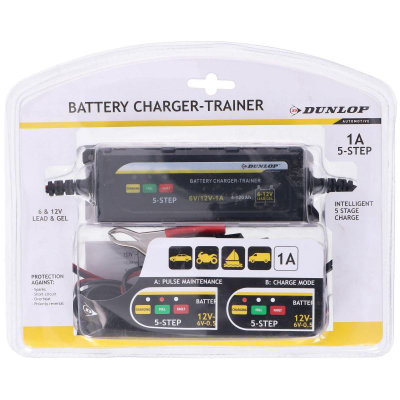 Karikues baterie Dunlop 92430, 6V 12V, 1A, i zi