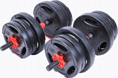 Set hantelash Pure2Improve Hybrid Dumbbells, 20 kg, i zi