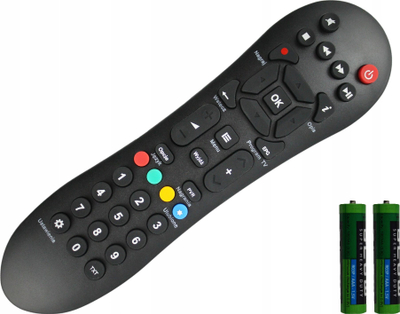 Telekomandë Polsat Evobox PVR për dekoderat HD7000, HD5000, HD3000, EVOBOX, e zezë