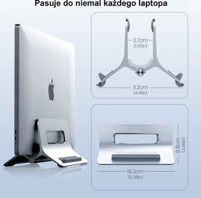 Mbajtëse laptopi Sodi Gravitan SMS 300, për MacBook, gri