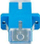 Adapter fibër optike SM SC UPC simplex, set 25 copë, blu transparent