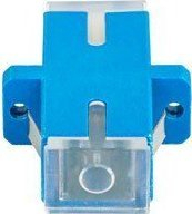 Adapter fibër optike SM SC UPC simplex, set 25 copë, blu transparent