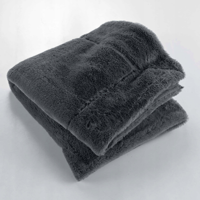 Batanije dekorative Douceur d'intérieur Fur Throw, 125x150cm, poliester, gri