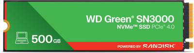 SSD i brendshëm Western Digital Green WDS500G4G0E, 500GB, M.2 PCIe 4.0 NVMe