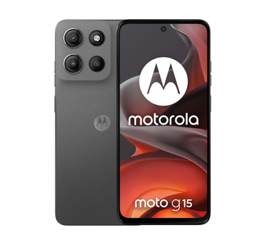 Мобилен телефон Моторола Мото G15 Пауер, 8GB RAM, 128GB, сив