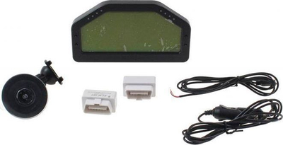 Panel dixhital TurboWorks Display Dashboard OBD2, ekran LED, për makina sportive, i zi